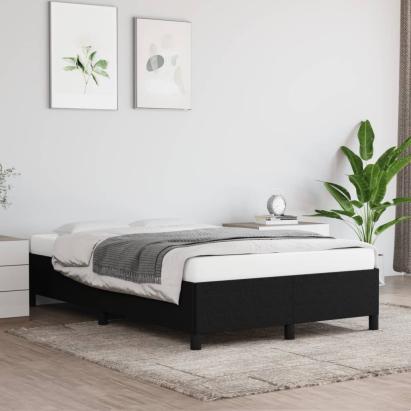 Cadru de pat fără saltea, negru, 120x200 cm, textil GartenMobel Dekor
