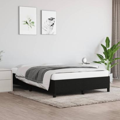 Cadru de pat fără saltea, negru, 140x200 cm, textil GartenMobel Dekor