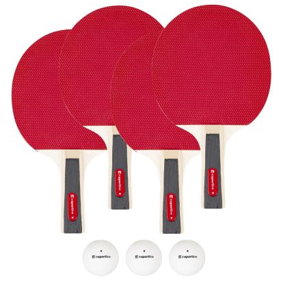 Set tenis de masa inSPORTline EK1 cu 4 palete si 3 mingi pentru incepatori