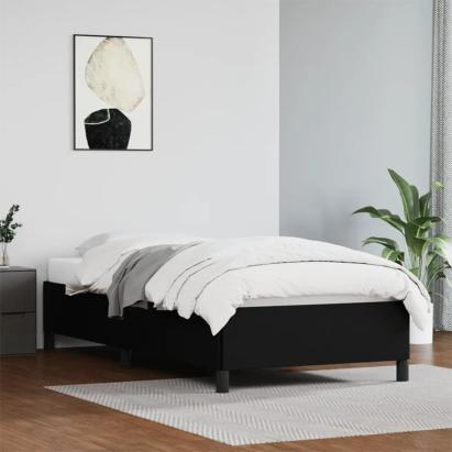 Cadru de pat, negru, 90x190 cm, piele ecologică GartenMobel Dekor