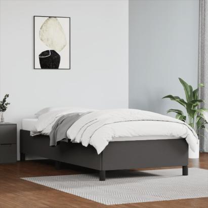 Cadru de pat, gri, 90x190 cm, piele ecologică GartenMobel Dekor
