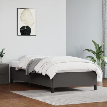 Cadru de pat, gri, 100x200 cm, piele ecologică GartenMobel Dekor