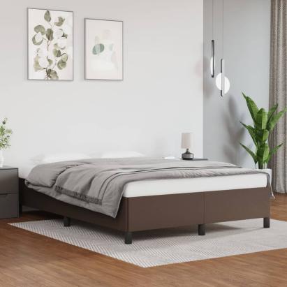 Cadru de pat, maro, 140x190 cm, piele ecologică GartenMobel Dekor