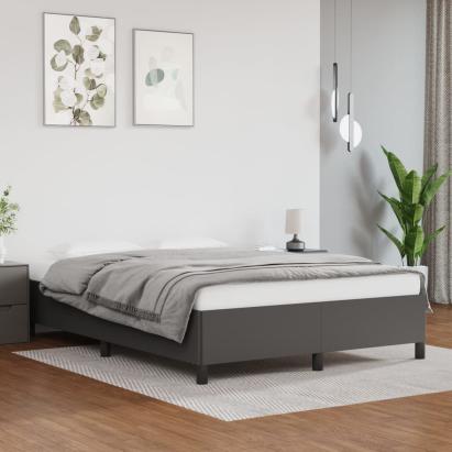 Cadru de pat, gri, 140x190 cm, piele ecologică GartenMobel Dekor