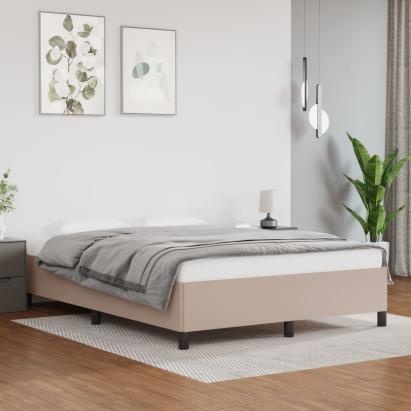 Cadru de pat, cappuccino, 140x190 cm, piele ecologică GartenMobel Dekor