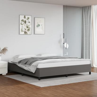 Cadru de pat, gri, 200x200 cm, piele ecologică GartenMobel Dekor