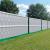 Banda pentru intimitate gard din PVC gri, 50 m, cu cleme incluse