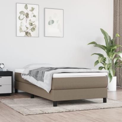 Saltea cu arcuri buzunar, fermitate medie, gri taupe, 100x200x20 cm, textil GartenMobel Dekor