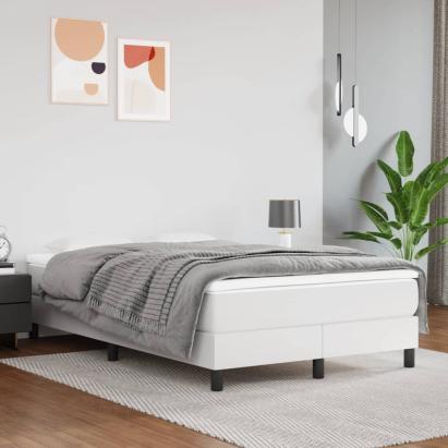 Saltea cu arcuri buzunar, fermitate medie, alb, 120x200x20 cm, piele ecologică GartenMobel Dekor
