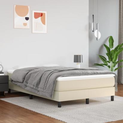 Saltea cu arcuri buzunar, fermitate medie, crem, 120x200x20 cm, piele ecologică GartenMobel Dekor