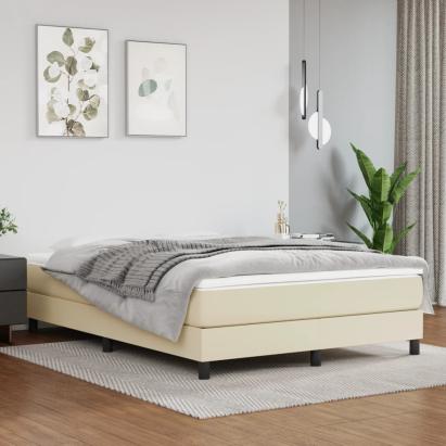 Saltea cu arcuri buzunar, fermitate medie, crem, 140x190x20 cm, piele ecologică GartenMobel Dekor