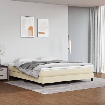 Saltea cu arcuri buzunar, fermitate medie, crem, 180x200x20 cm, piele ecologică GartenMobel Dekor