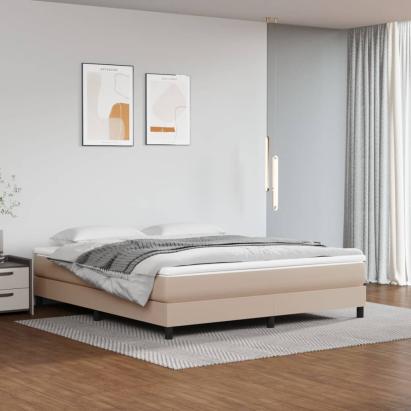 Saltea cu arcuri buzunar, fermitate medie, cappuccino, 180x200x20 cm, piele eco GartenMobel Dekor