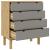 Dulap cu sertar OTTA, maro/gri, 76,5x39,5x90 cm, lemn masiv pin GartenMobel Dekor