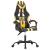 Scaun de gaming pivotant, negru și auriu, piele ecologică GartenMobel Dekor