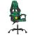 Scaun de gaming pivotant, negru și verde, piele ecologică GartenMobel Dekor