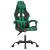 Scaun de gaming pivotant, negru și verde, piele ecologică GartenMobel Dekor