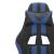 Scaun gaming pivotant/suport picioare negru/albastru piele eco GartenMobel Dekor