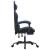 Scaun gaming pivotant/suport picioare negru/albastru piele eco GartenMobel Dekor