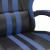 Scaun gaming pivotant/suport picioare negru/albastru piele eco GartenMobel Dekor