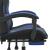 Scaun gaming pivotant/suport picioare negru/albastru piele eco GartenMobel Dekor