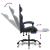 Scaun gaming pivotant/suport picioare negru/albastru piele eco GartenMobel Dekor