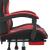 Scaun de gaming pivotant/suport picioare negru/roșu piele eco GartenMobel Dekor