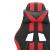 Scaun de gaming pivotant/suport picioare negru/roșu piele eco GartenMobel Dekor