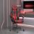 Scaun de gaming pivotant/suport picioare negru/roșu piele eco GartenMobel Dekor
