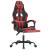 Scaun de gaming pivotant/suport picioare negru/roșu piele eco GartenMobel Dekor