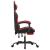 Scaun de gaming pivotant/suport picioare negru/roșu piele eco GartenMobel Dekor