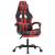 Scaun de gaming pivotant/suport picioare negru/roșu piele eco GartenMobel Dekor