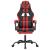 Scaun de gaming pivotant/suport picioare negru/roșu piele eco GartenMobel Dekor