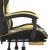 Scaun de gaming pivotant/suport picioare negru/auriu piele eco GartenMobel Dekor