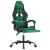 Scaun de gaming pivotant/suport picioare negru/verde piele eco GartenMobel Dekor