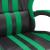 Scaun de gaming pivotant/suport picioare negru/verde piele eco GartenMobel Dekor
