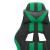 Scaun de gaming pivotant/suport picioare negru/verde piele eco GartenMobel Dekor