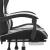 Scaun gaming pivotant/suport picioare negru/alb piele eco GartenMobel Dekor