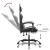 Scaun gaming pivotant/suport picioare negru/alb piele eco GartenMobel Dekor