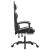 Scaun gaming pivotant/suport picioare negru/alb piele eco GartenMobel Dekor