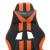 Scaun de gaming pivotant/suport picioare negru/oranj piele eco GartenMobel Dekor
