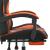 Scaun de gaming pivotant/suport picioare negru/oranj piele eco GartenMobel Dekor