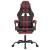 Scaun gaming pivotant/suport picioare negru/roșu vin piele eco GartenMobel Dekor