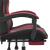 Scaun gaming pivotant/suport picioare negru/roșu vin piele eco GartenMobel Dekor