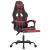 Scaun gaming pivotant/suport picioare negru/roșu vin piele eco GartenMobel Dekor