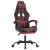 Scaun gaming pivotant/suport picioare negru/roșu vin piele eco GartenMobel Dekor