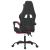 Scaun gaming pivotant/suport picioare negru/roșu vin piele eco GartenMobel Dekor