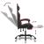 Scaun gaming pivotant/suport picioare negru/roșu vin piele eco GartenMobel Dekor