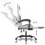 Scaun de gaming pivotant cu suport picioare alb&negru piele eco GartenMobel Dekor