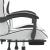 Scaun de gaming pivotant cu suport picioare alb&negru piele eco GartenMobel Dekor